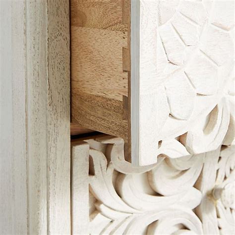 Luxury Handcarved Lombok 3 Drawer Dresser White – Luxury Handicrafts