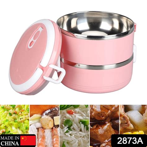 PremiumAV Doraemon 2layer Lunch Box Steel High Quality 2 Layer Tiffin