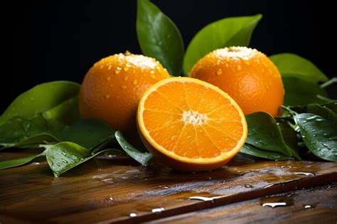 Photo orange fresh on the table | Premium AI-generated image