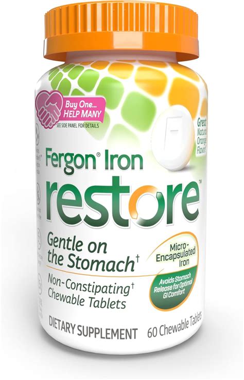 Fergon Iron Restore Chewable Tablets - Gentle on India | Ubuy
