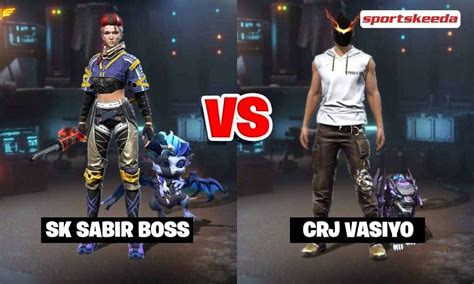 SK Sabir Boss vs CRJ Vasiyo: Who has better stats in Free Fire?