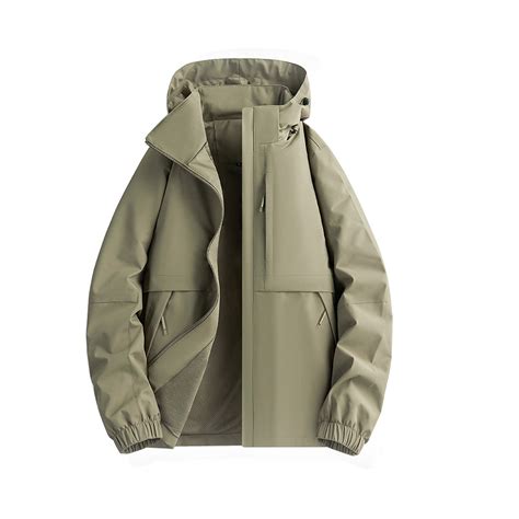 Hvyesh Mens Big and Tall Jacket Casual Lightweight Hooded Jackets Zip ...