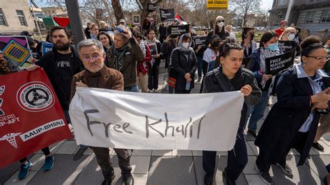 Columbia University graduate Mahmoud Khalil hearing: Outside photos