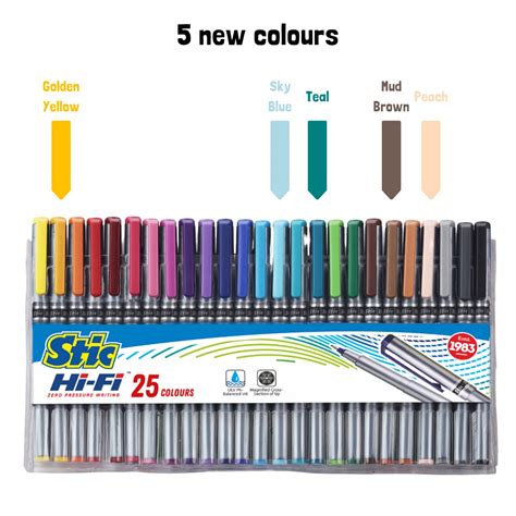 Buy Stic 25 Fineliner Free Mandala Book Doodle Fine Liner Point 0.5 mm ...