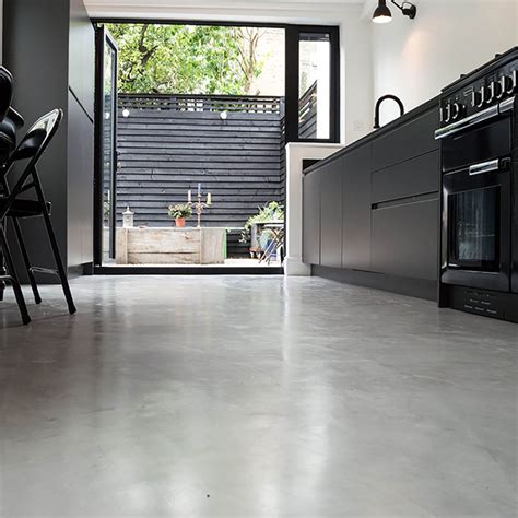 Pin on ALEIDASTRAAT | Concrete kitchen floor, Concrete tile floor ...