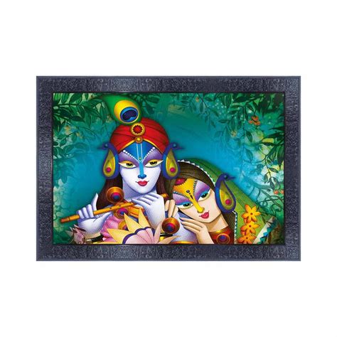 pnf Poster And Frames Radha Krishna Wooden Photo Frame With Acrylic ...