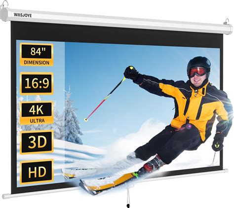 Amazon.com: KODAK Manual Pull-Down White Projector Screen 80" Inch ...