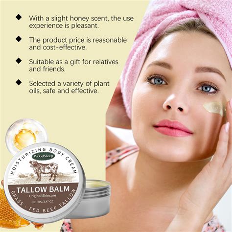 MakeCool - WoodSleep Beef Tallow Balm Moisturizer Sebum and Honey Cream ...