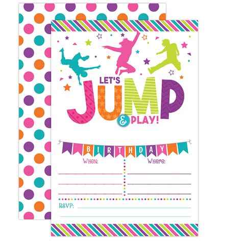 Buy Bounce House Birthday Invitation - Trampoline Jump Birthday Invite ...