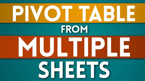 Image result for Multiple Worksheet PivotTable