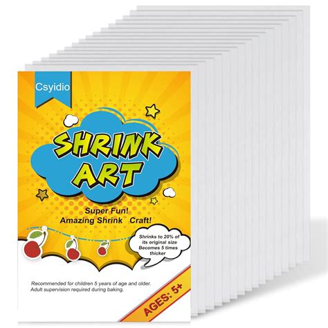 Printable Shrinky Dink Paper Tcwhniev 200PCS Heat Shrink Plastic Sheets ...