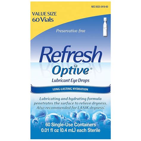 Refresh Vials Lubricant Eye Drops Preservative-Free | Walgreens