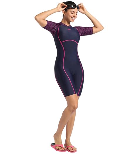 Buy Speedo Women Endurance10 Essential Splice Print Kneesuit - True ...