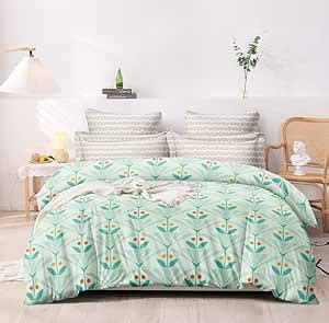 NEW LEAF All-Season Printed Super Soft Light Weight 4 Pcs Bedding Set 1 ...