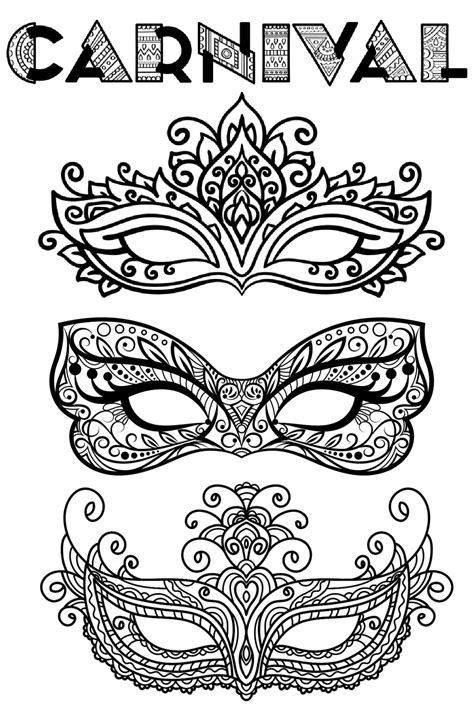 Get 10 Free Printable Mardi Gras Coloring Pages - (For All Ages)