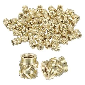 uxcell Knurled Insert Nuts, 100pcs M3 x 5.5mm L x 5mm OD 3D Printing ...