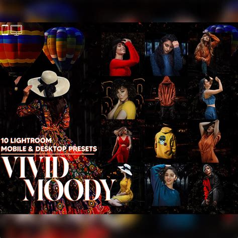 10 Vivid Moody Lightroom Presets, Dark Colorful Mobile Preset, Rich ...