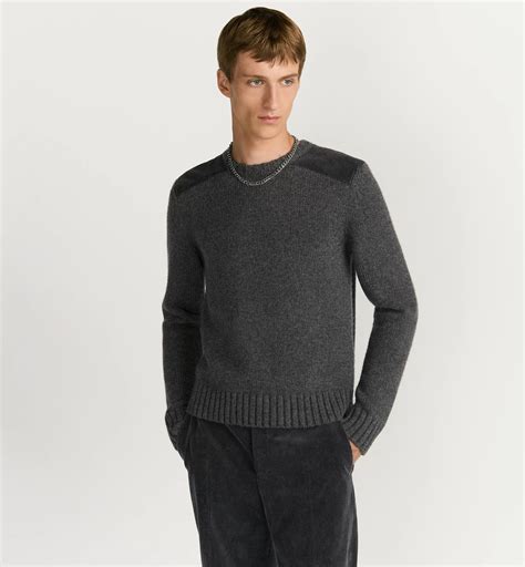 Dior Icons Sweater Gray Cashmere Jersey | DIOR