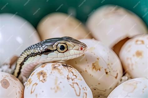Premium Photo | The snake hatches eggs Snakes nest Reproduction of snakes in nature