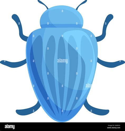 Blue bug icon cartoon vector. Insect beetle. Cute bug. Blue bug icon ...
