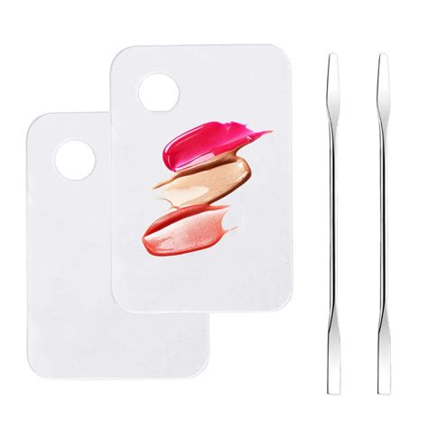 Amazon.com: Makeup Mixing Palette, 2Pcs Acrylic Cosmetic Palette with ...