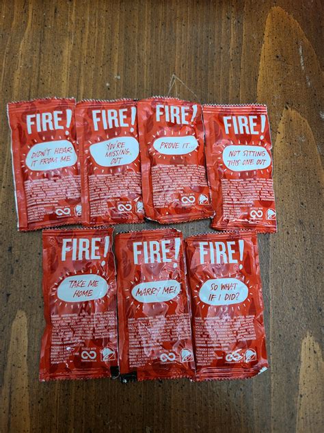 Taco Bell Fire Sauce Packets