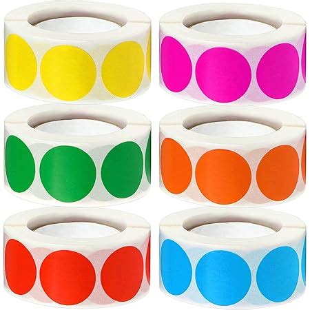 True-Ally 3000 Piece Mix Color 1 Inch Round Dot Sticker Self Adhesive ...