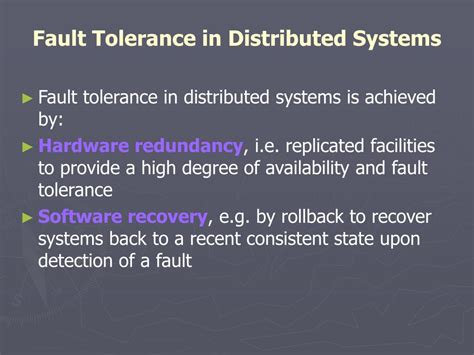 Image result for Fault Tolerance in Distributed Systems