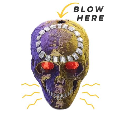 Aztec Mayan Death Whistle Iridescent Skull “BLING EDITION” – SEE VIDEO ...