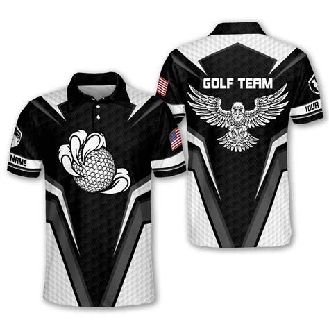 Personalized American Flag Golf Polo, Cool Golf Shirts for Men, Men's ...