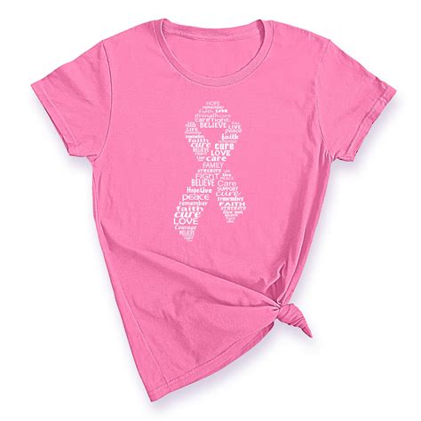 White Ribbon Breast Cancer Awareness Support Family Friends Run Walk ...