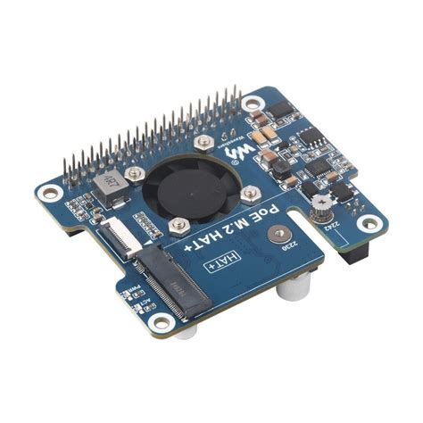PCIe To M.2 Adapter with PoE HAT+ for Raspberry Pi 5 NVMe SSD ...