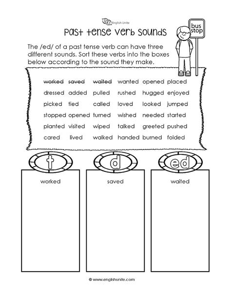 Image result for Past Tense Ed Worksheet