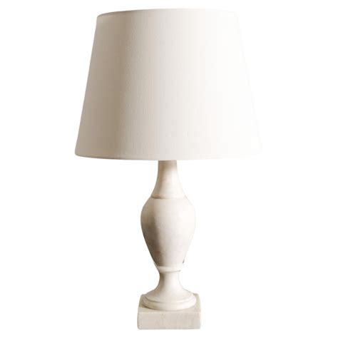 Mid Century Sculptural Table Desk Lamp in Solid White Marble Produced ...