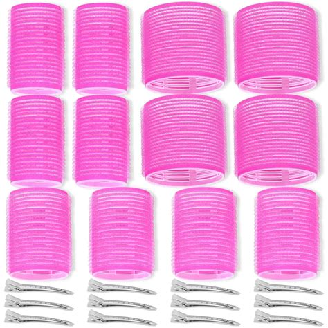 Self Grip Hair Rollers Curlers Set - 24 Pieces with 3 Sizes (4 Jumbo, 4 ...