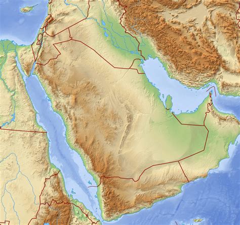 Arabian Peninsula Blank Map