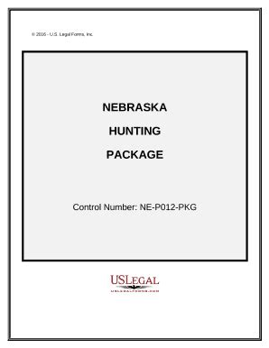 Nebraska Hunting Package - Blank Fillable Template | Fill Out, Print ...