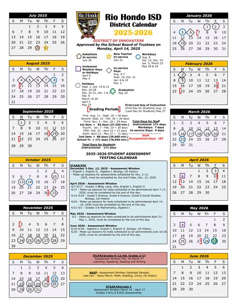 Rio Hondo School Calendar 25-26 Revised pdf - EduCounty