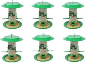 AMIJIVDAYA Medium Bird Food Feeder with hut Both Side Pack of 6 Window ...