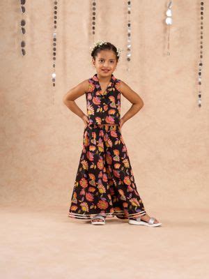 Buy Lil Drama Jaipur Girls Black Cotton Co-Ord (Set of 2) (2-3 Years ...