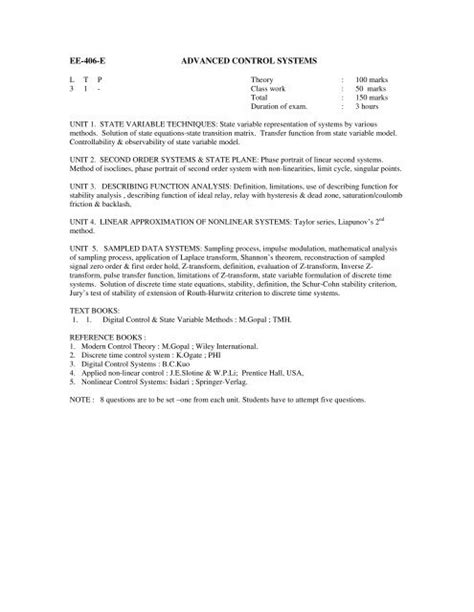 Image result for Ee 412 Course Control System