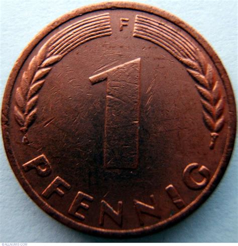 1 Pfennig 1970 F, Federal Republic - 1950-2001 - 1 Pfennig - Germany ...