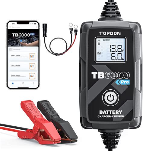 Buy 2-in-1 Smart Car Battery Charger and Battery Tester, TOPDON ...
