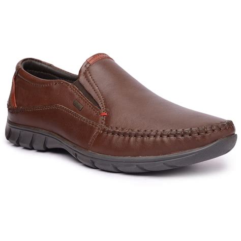 Buy Buckaroo New ALTRON Genuine Leather Brown Casual Slip-On Shoes for ...