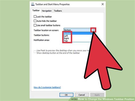 Image result for Taskbar Position