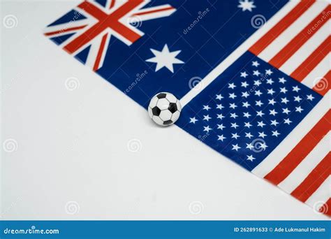 Australia Vs USA, Football Match with National Flags Stock Image ...