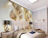 Avikalp Exclusive AWZ0157 3d Wall Murals Gold Calla Lily Diamond Carve ...