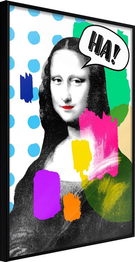 Artgeist med ramme Mona Lisa's Laughter Plakat • Pris