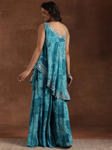 Buy Blue Printed Silk Blend Co-Ords Online at Rs.4999 | Libas