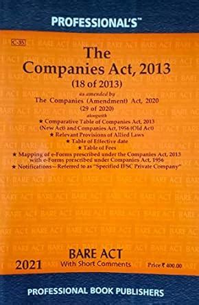 Companies Act H/B [Paperback] Professional : Professional: Amazon.in: Books